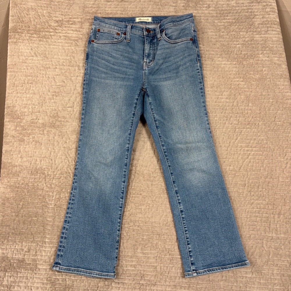 Madewell Cali Demi-Boot Jeans 26P Blue High Rise Cropped Flare CKP459449320